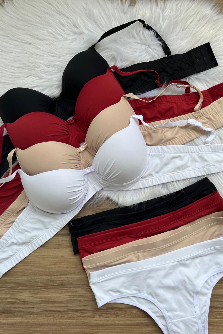 Conjunto Básico Trançado - Preto - Linha Light - 1020