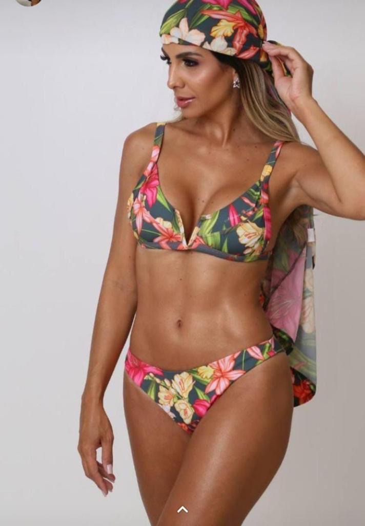 Biquíni Decote V - Floral