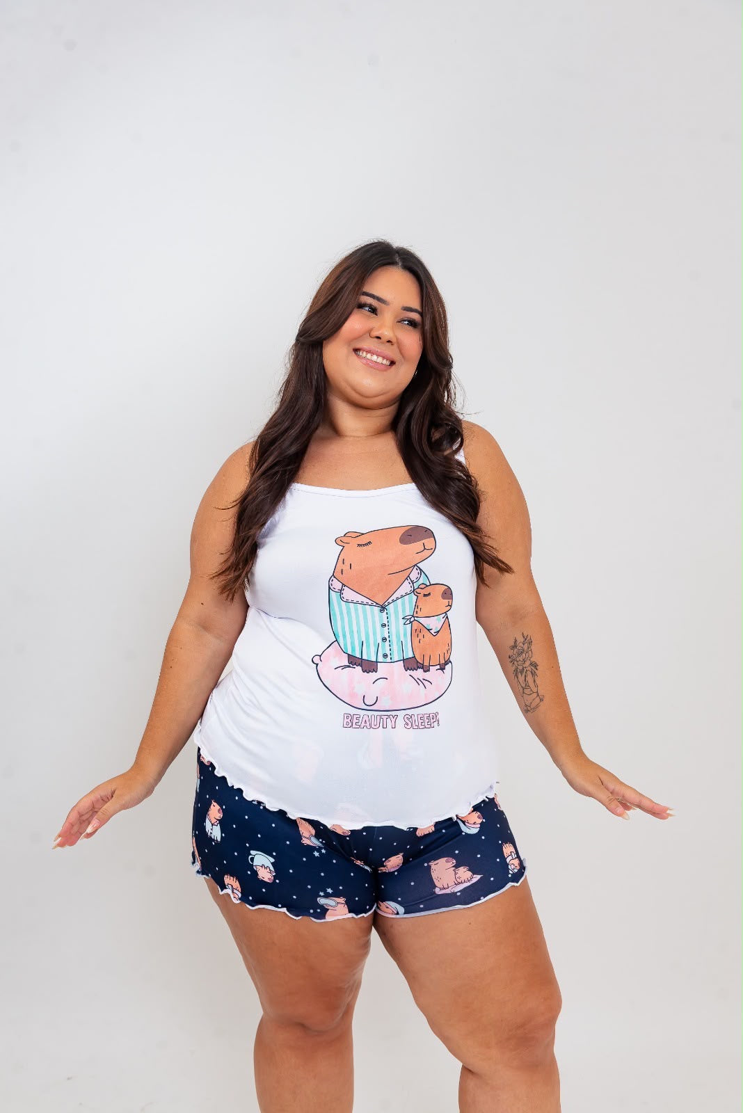 Pijama Short Doll - Capivara Beauty Sleep