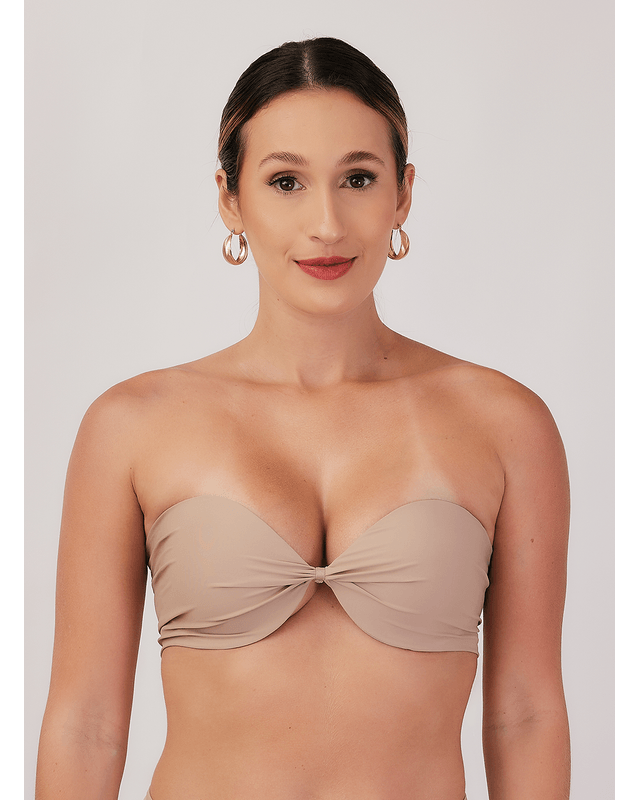 SUTIÃ BASICO - TOMARA QUE CAIA SEM ALÇAS - CHOCOLATE- REF - PP ST 04 0008