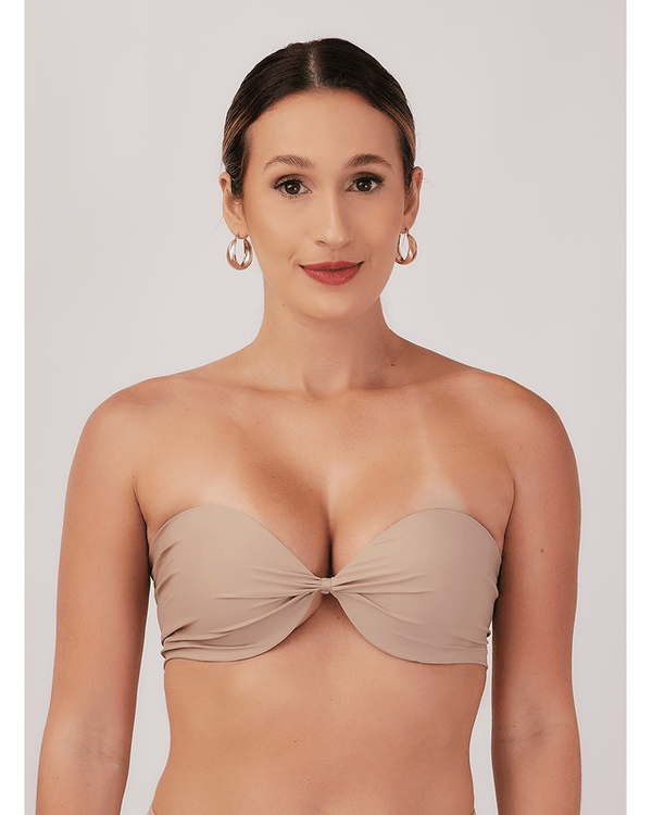 SUTIÃ BASICO - TOMARA QUE CAIA SEM ALÇAS - CHOCOLATE- REF - PP ST 04 0008