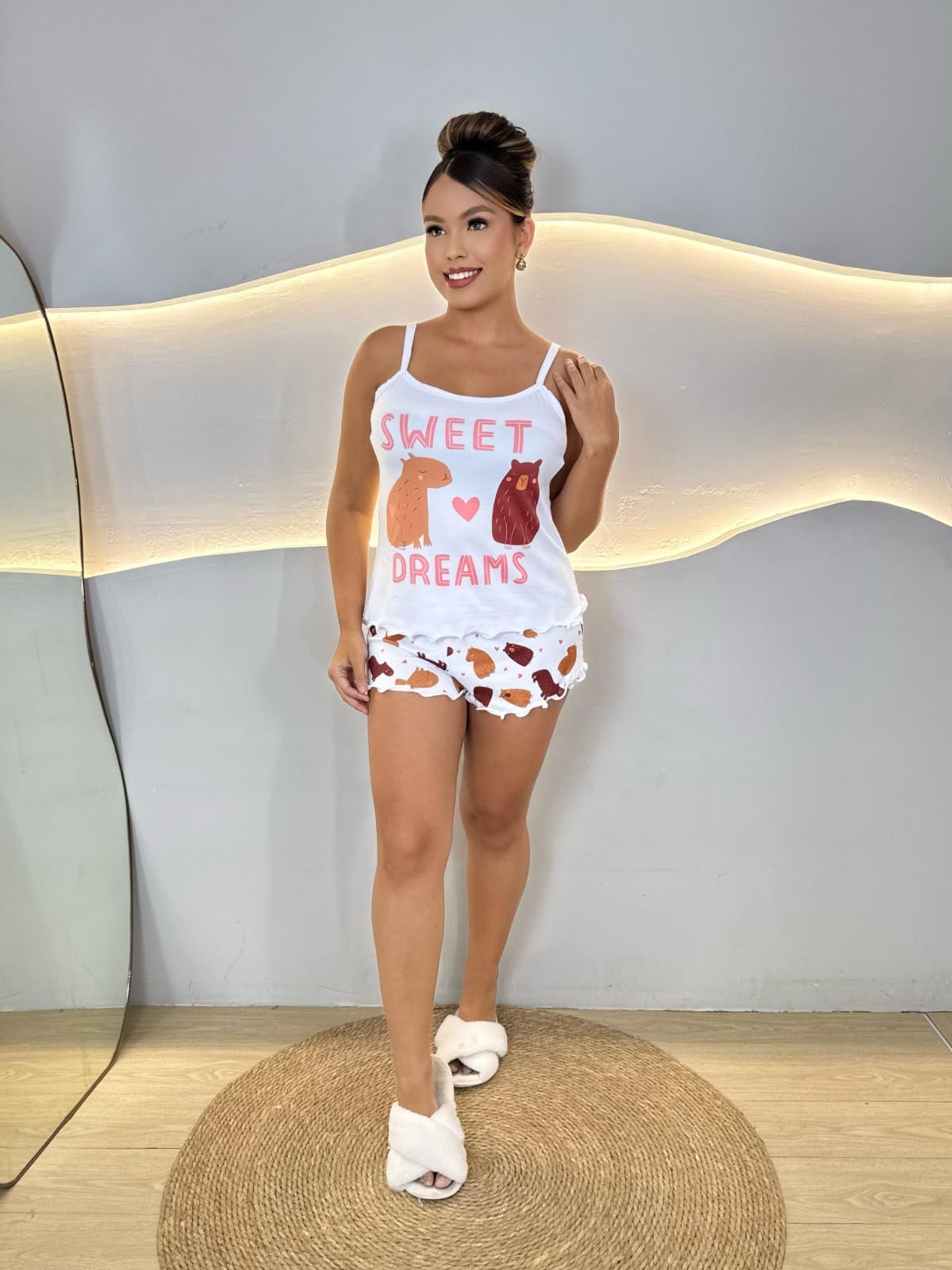 Pijama Short Doll - Capivara Sweet Dreams