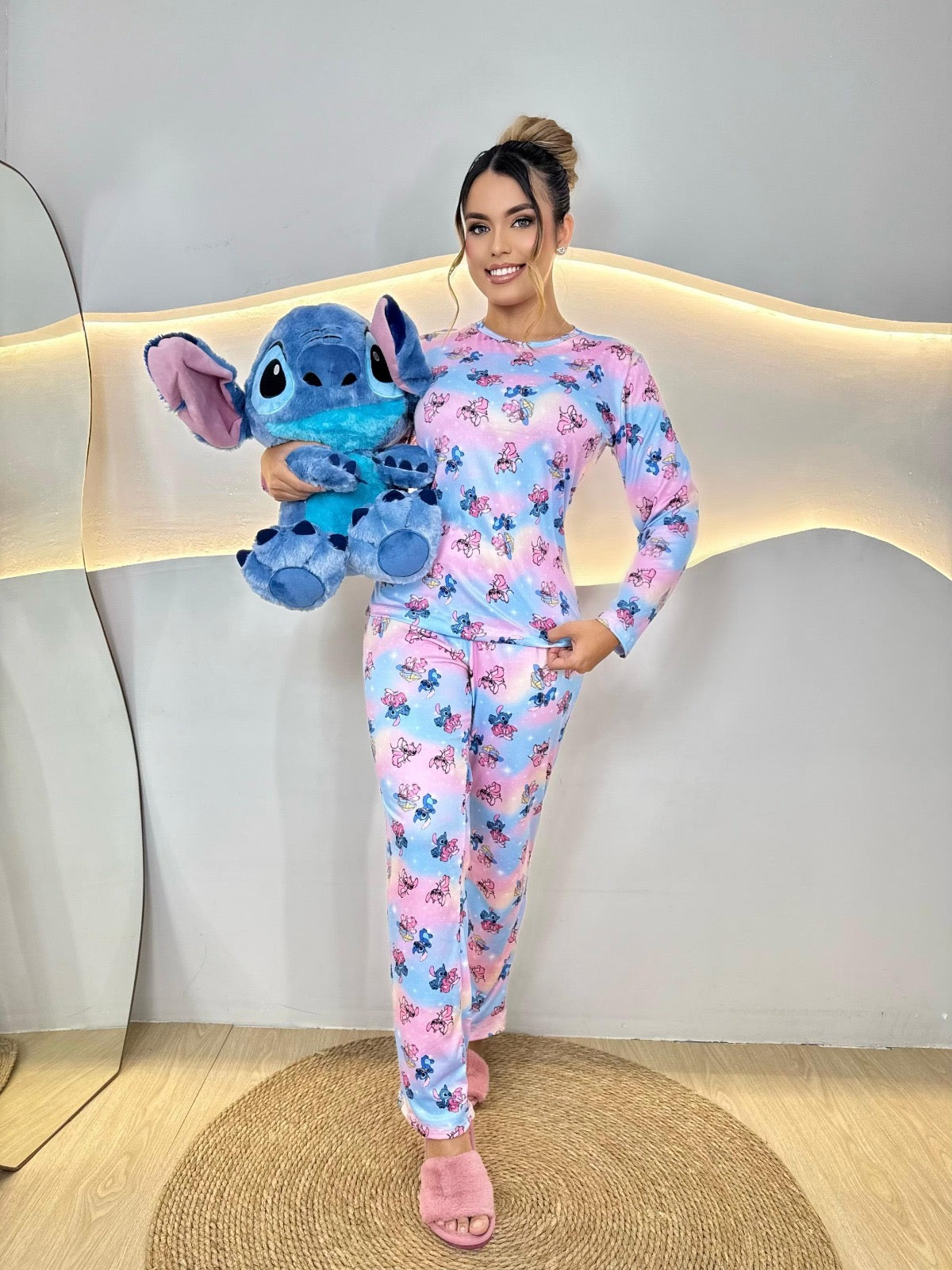 PIJAMA LONGO - STITCH E ANGEL