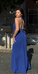Vestido Longo -  Coleção Boho - Azul Marinho -  Fiorella