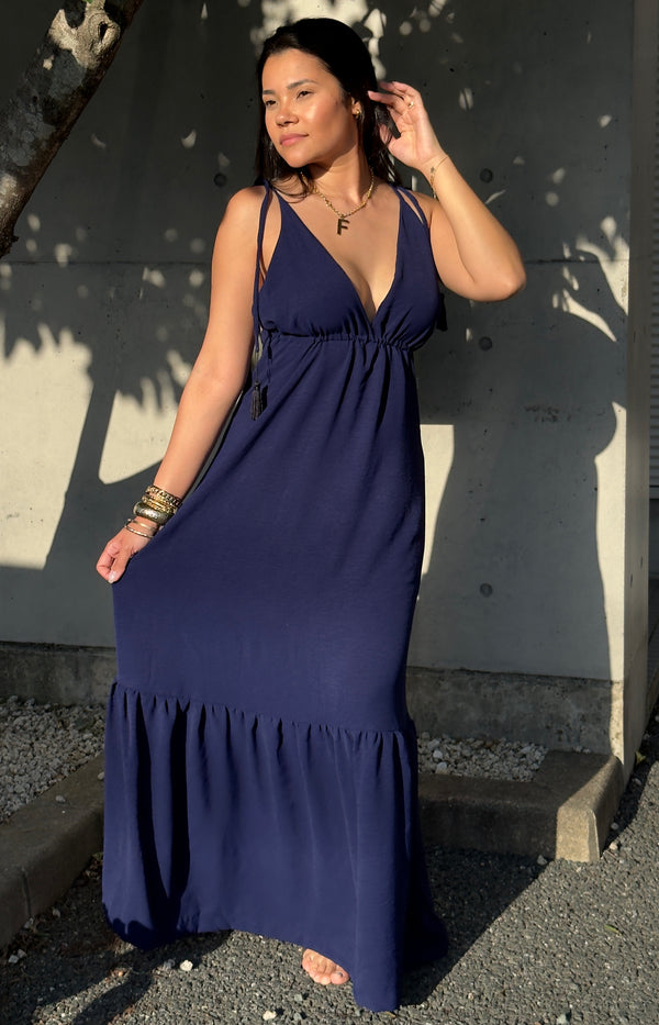 Vestido Longo - Coleção Boho - Azul Royal -  Fiorella