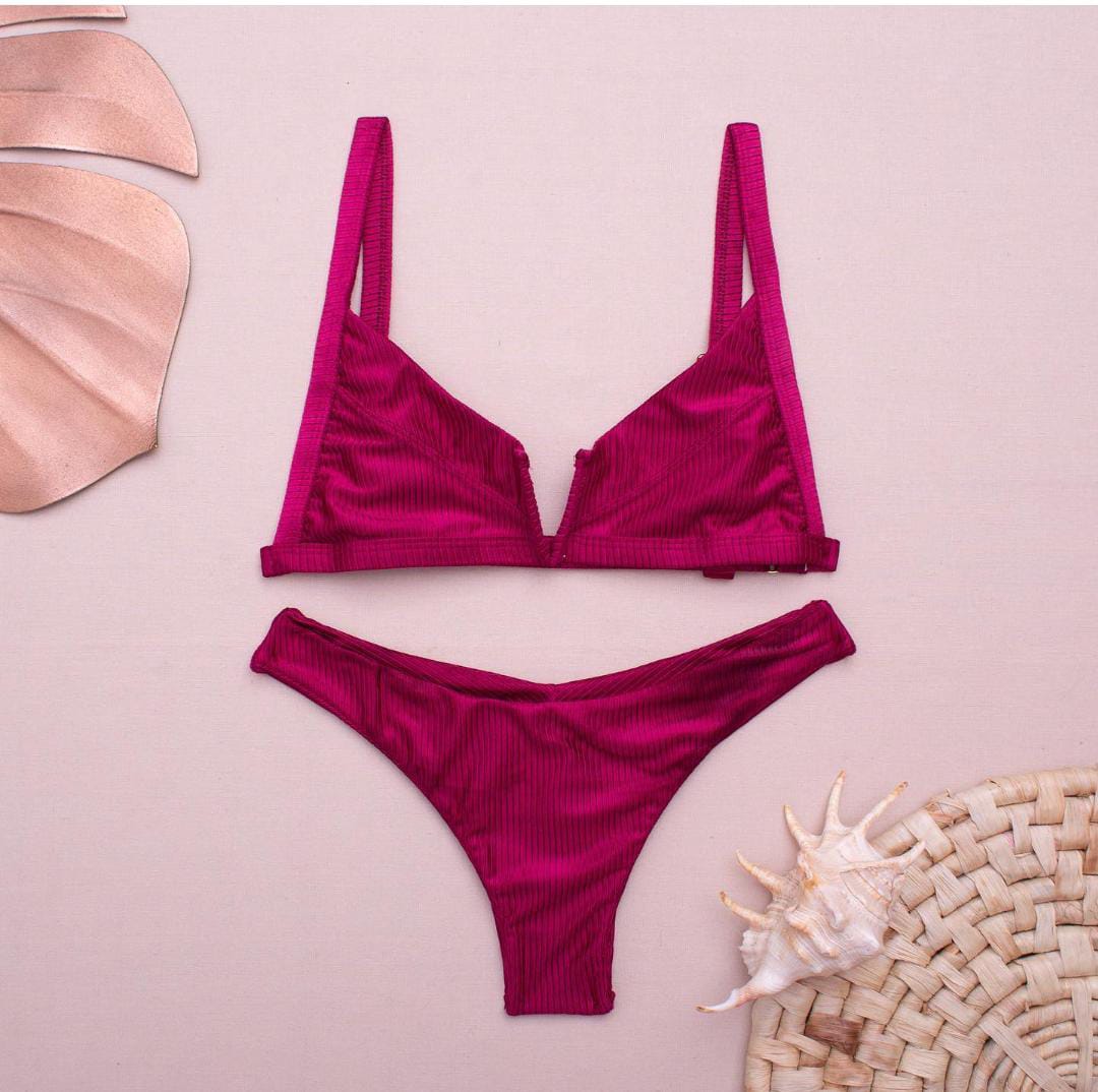 Biquíni Decote V - Magenta