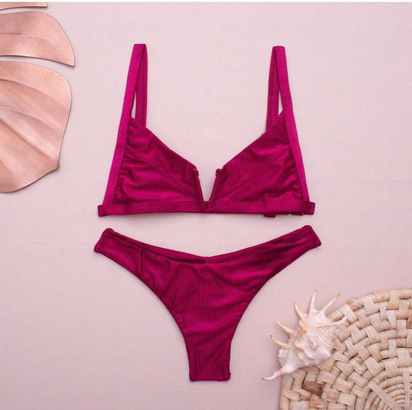 Biquíni Decote V - Magenta