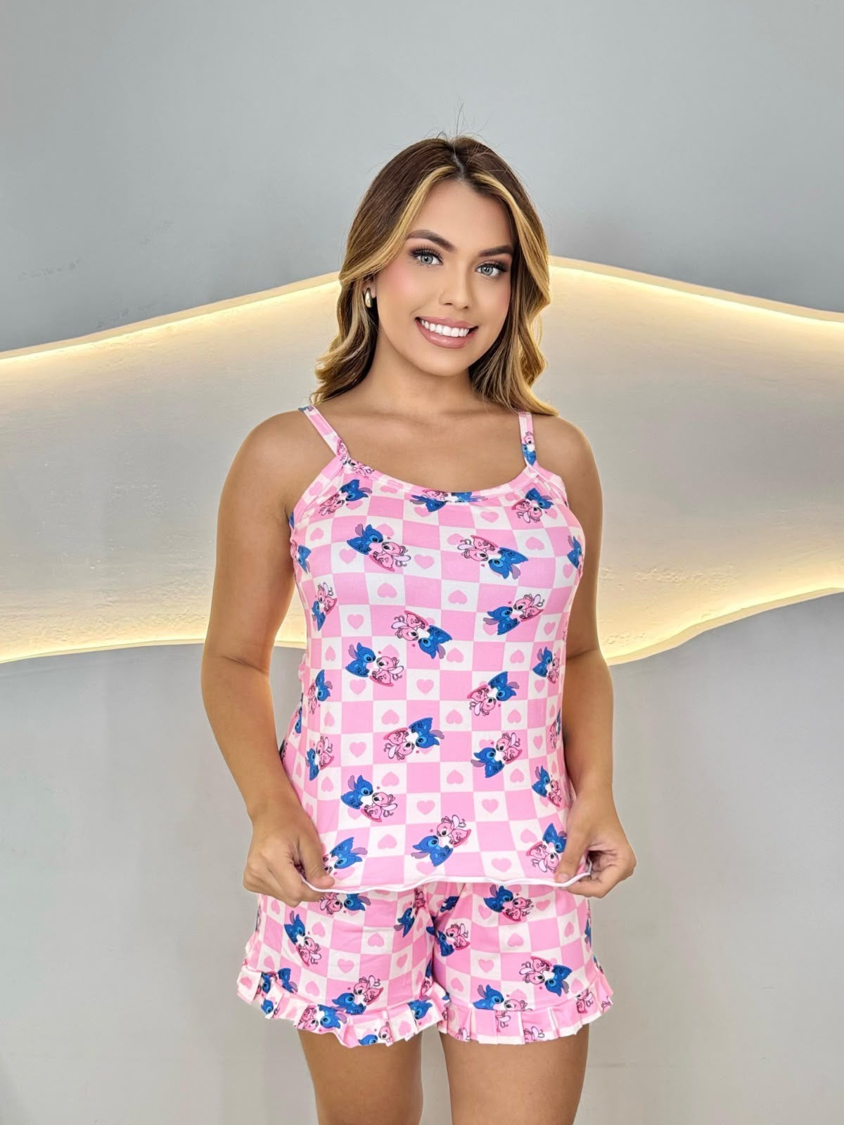 Pijama Short Doll - Personagem Azul