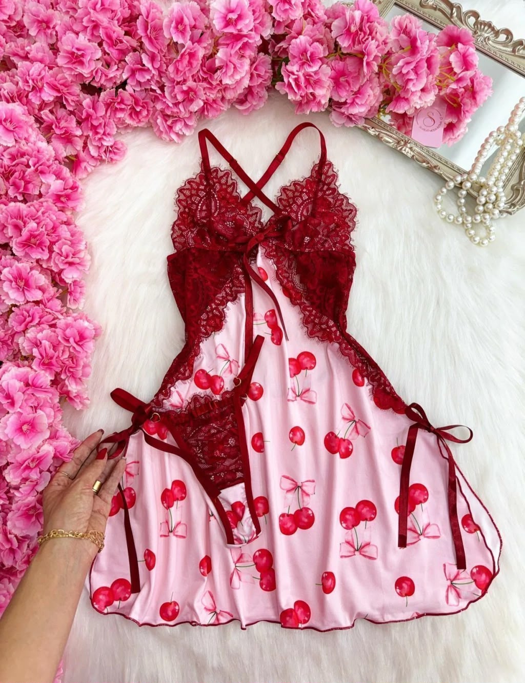 Camisola Encanto- Cereja