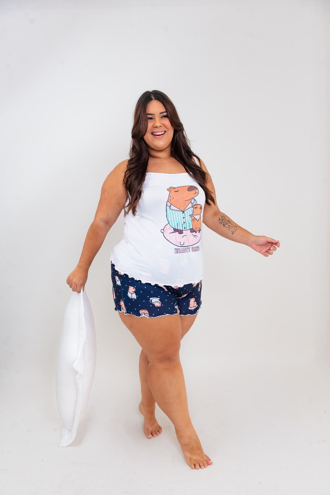 Pijama Short Doll - Capivara Beauty Sleep