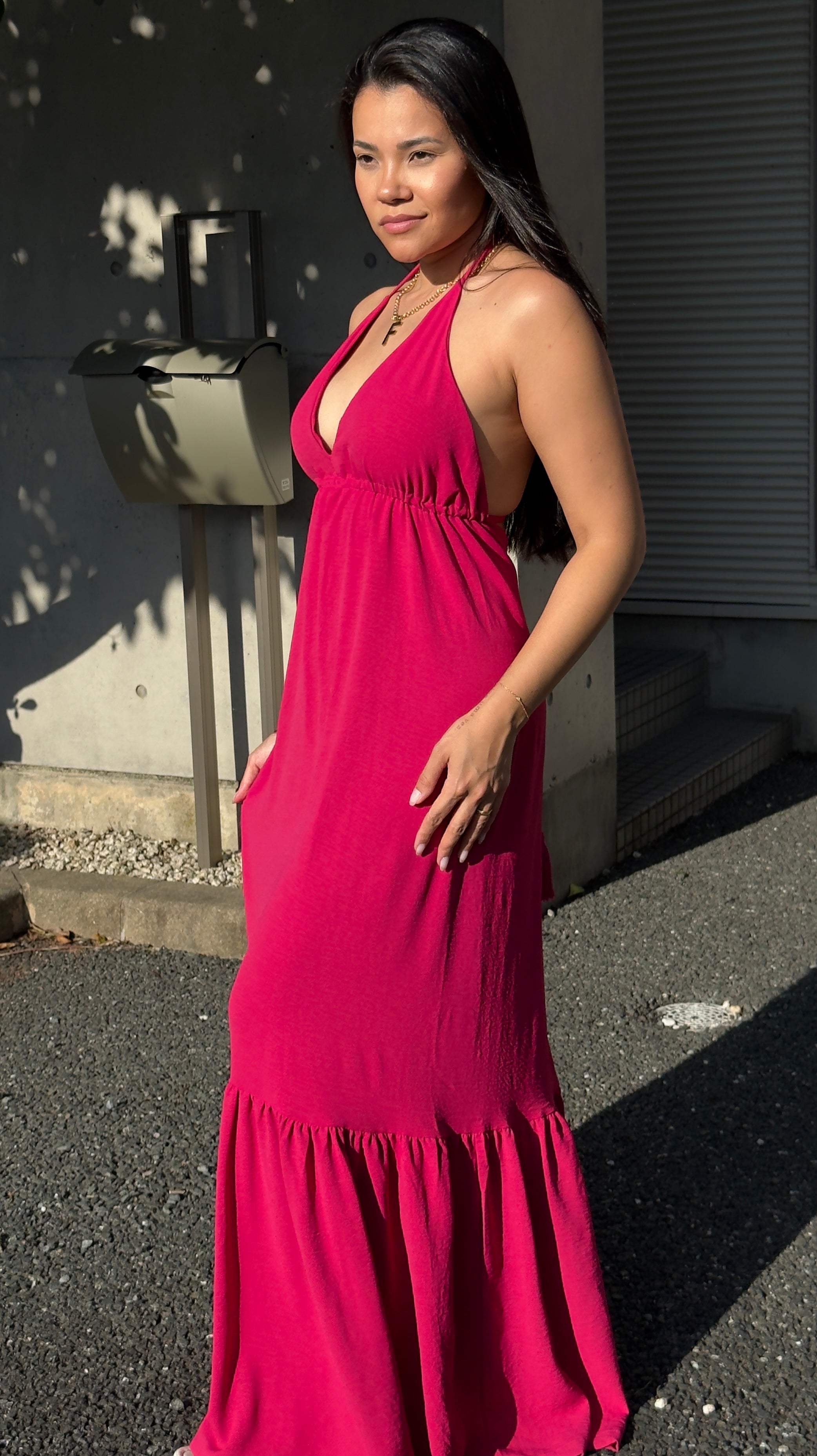 Vestido Longo - Coleção Boho - Cereja -  Fiorella