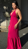 Vestido Longo - Coleção Boho - Cereja -  Fiorella