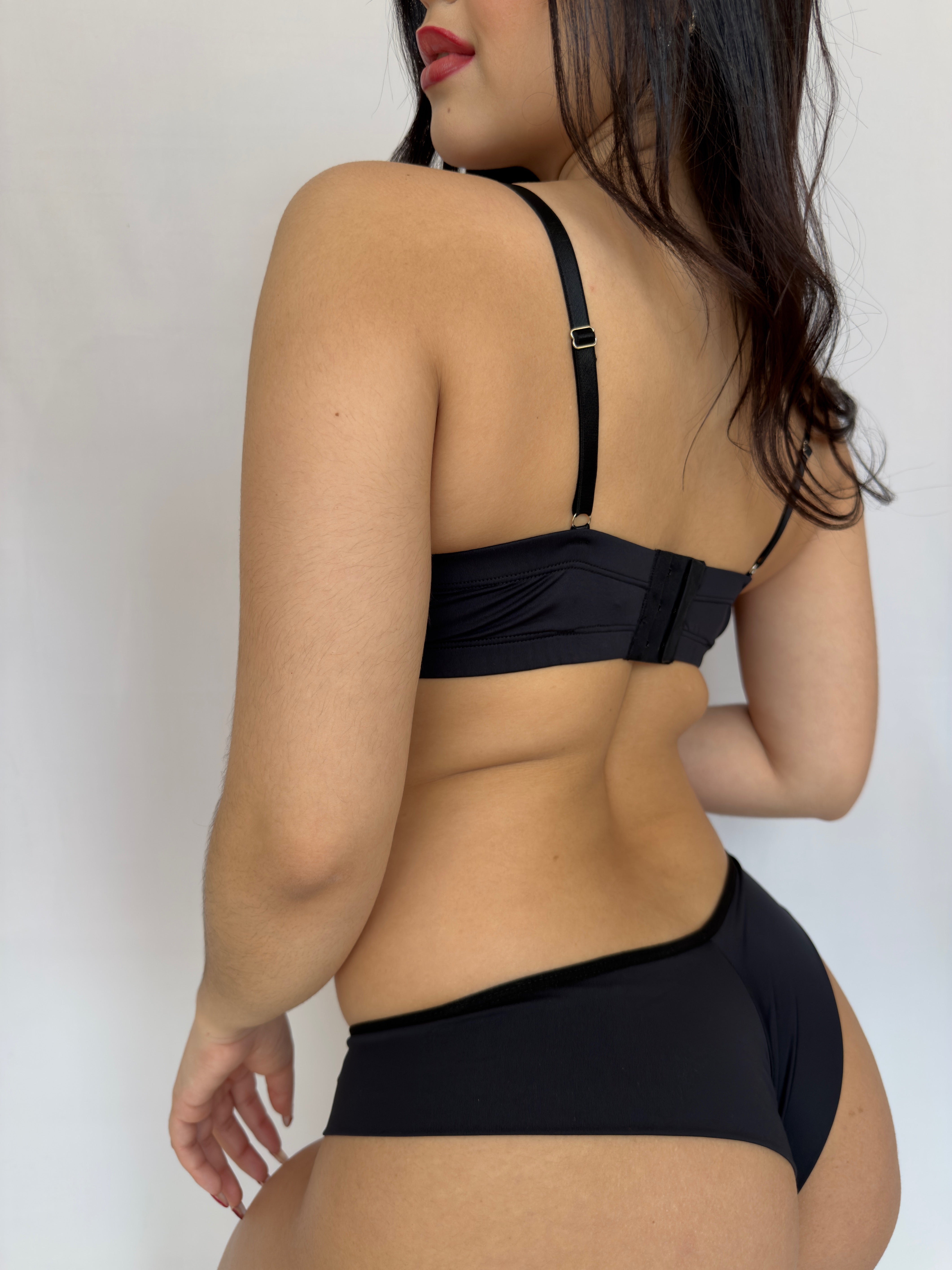 Conjunto Básico Trançado - Preto - Linha Light - 1020
