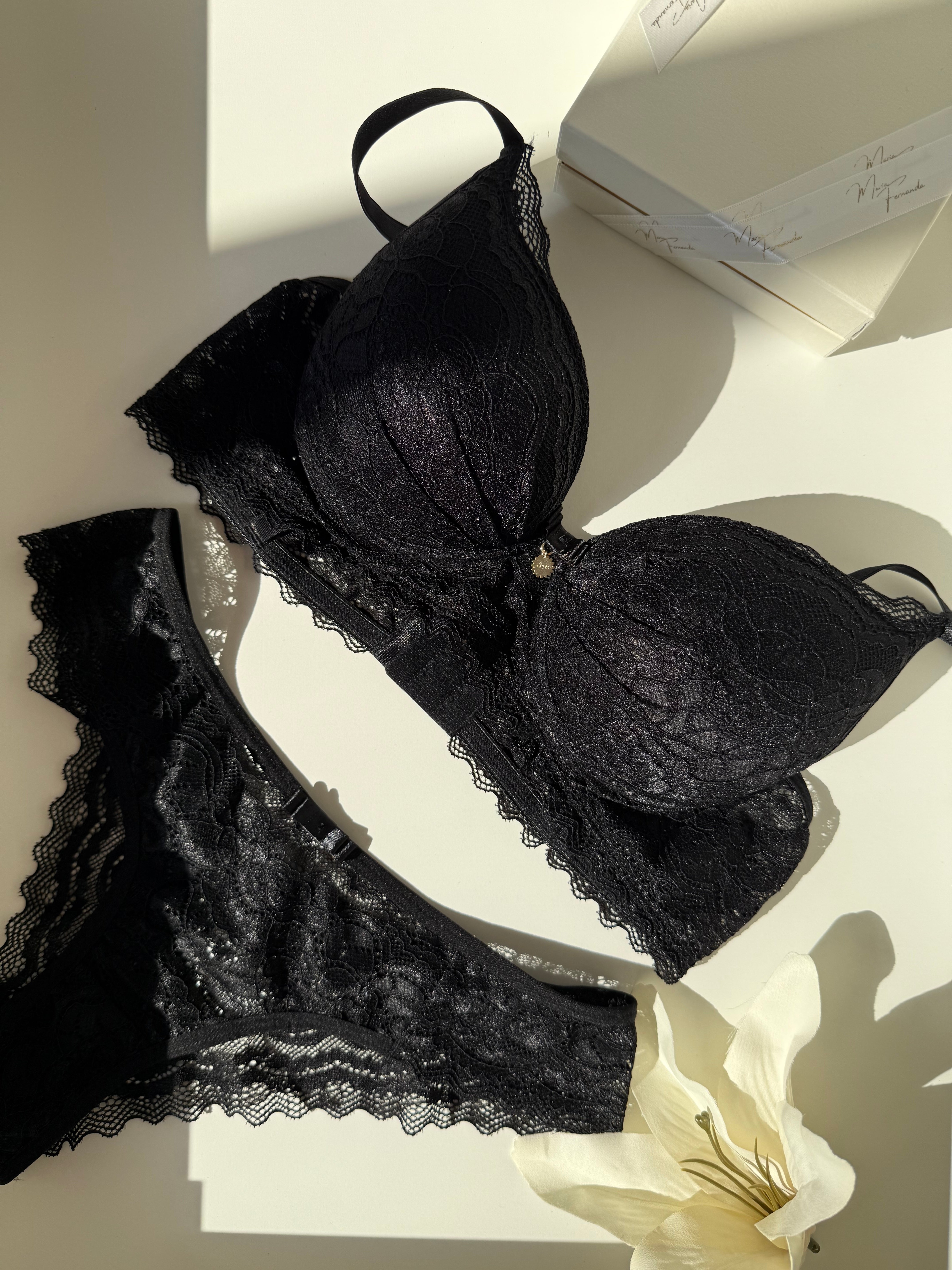 Conjunto Rendado - 1036 - Preto