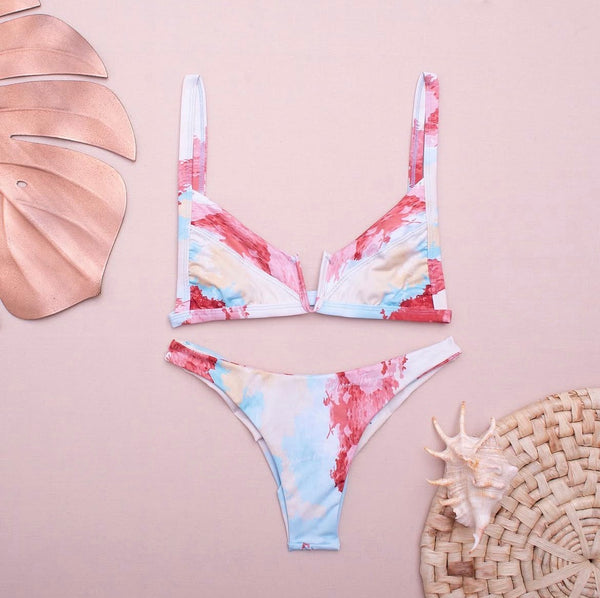 Biquíni Decote V - Tie-dye