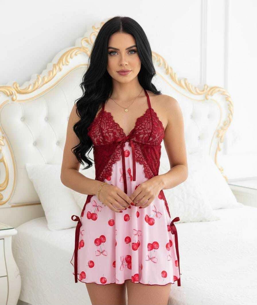 Camisola Encanto- Cereja