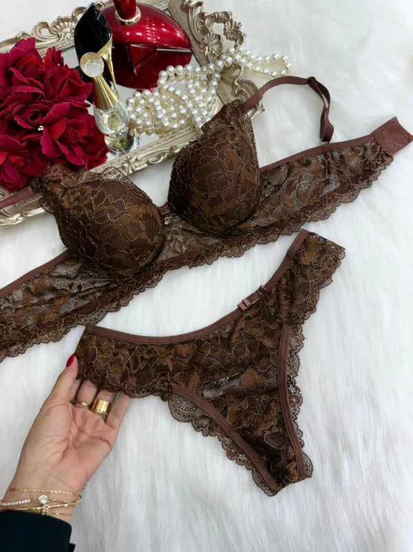 Conjunto Luciana - Marrom