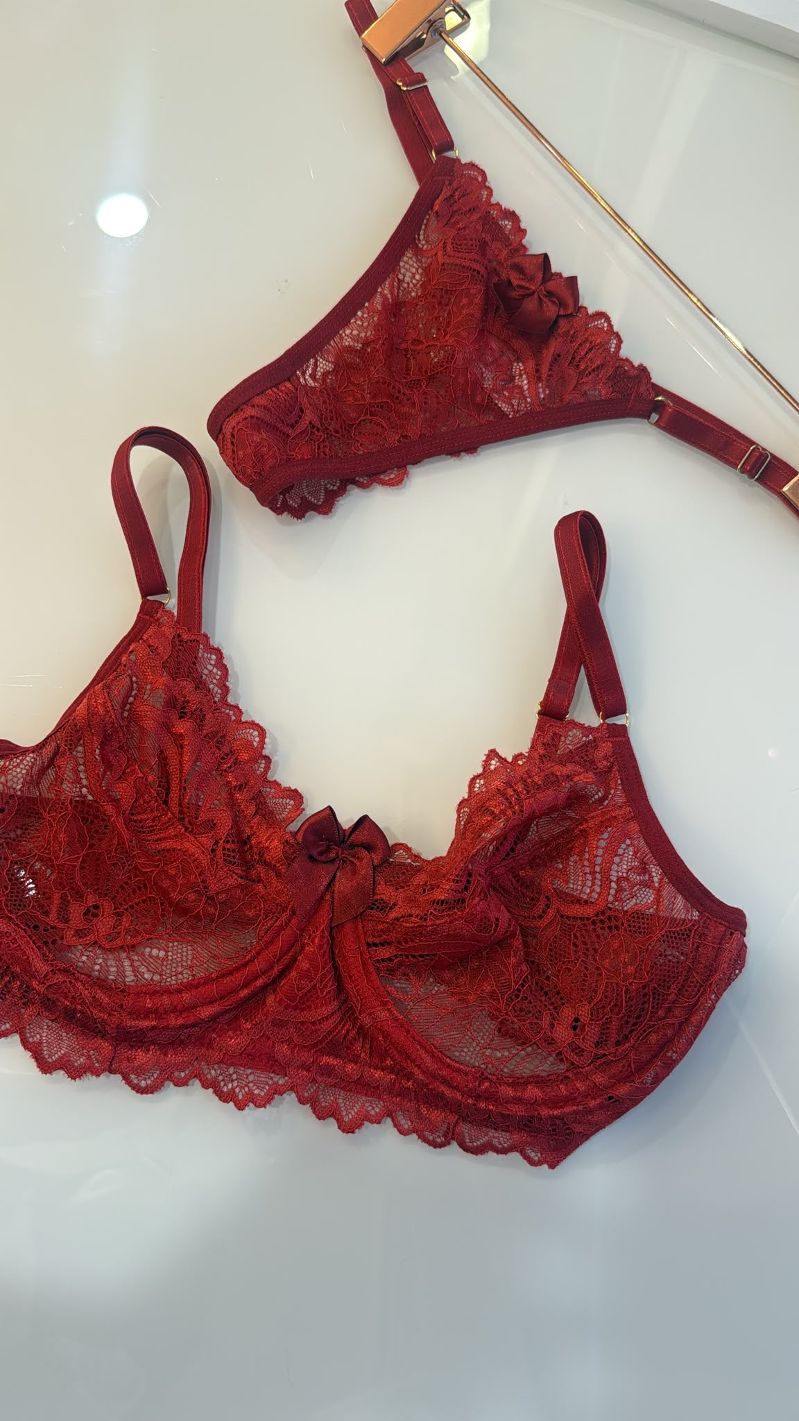 Conjunto Renda Vermelho