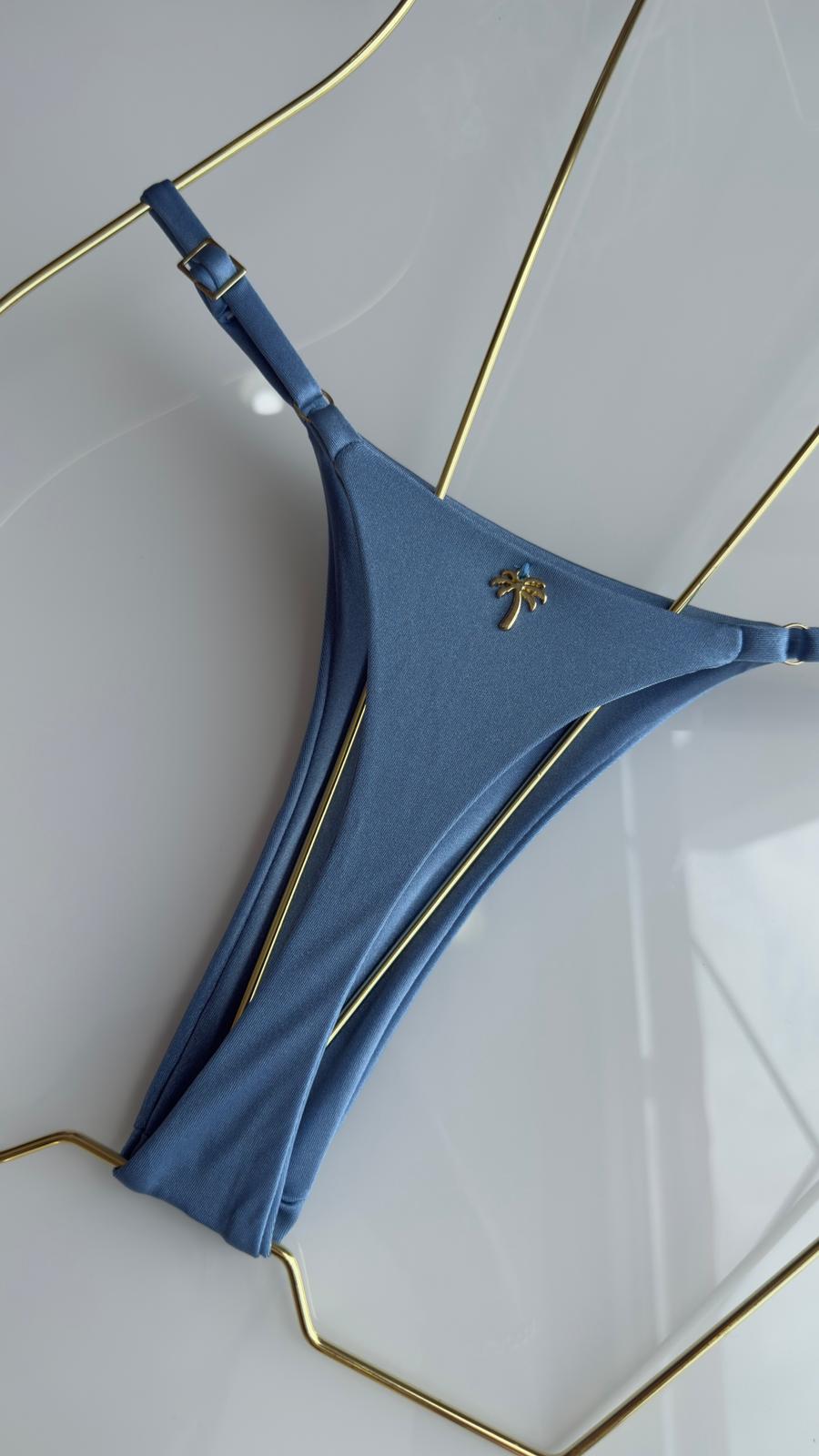 Biquíni Marquinha Perfeita - Fita com bojo - Azul cristal