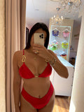 Biquíni Maria - Cortininha Vermelho
