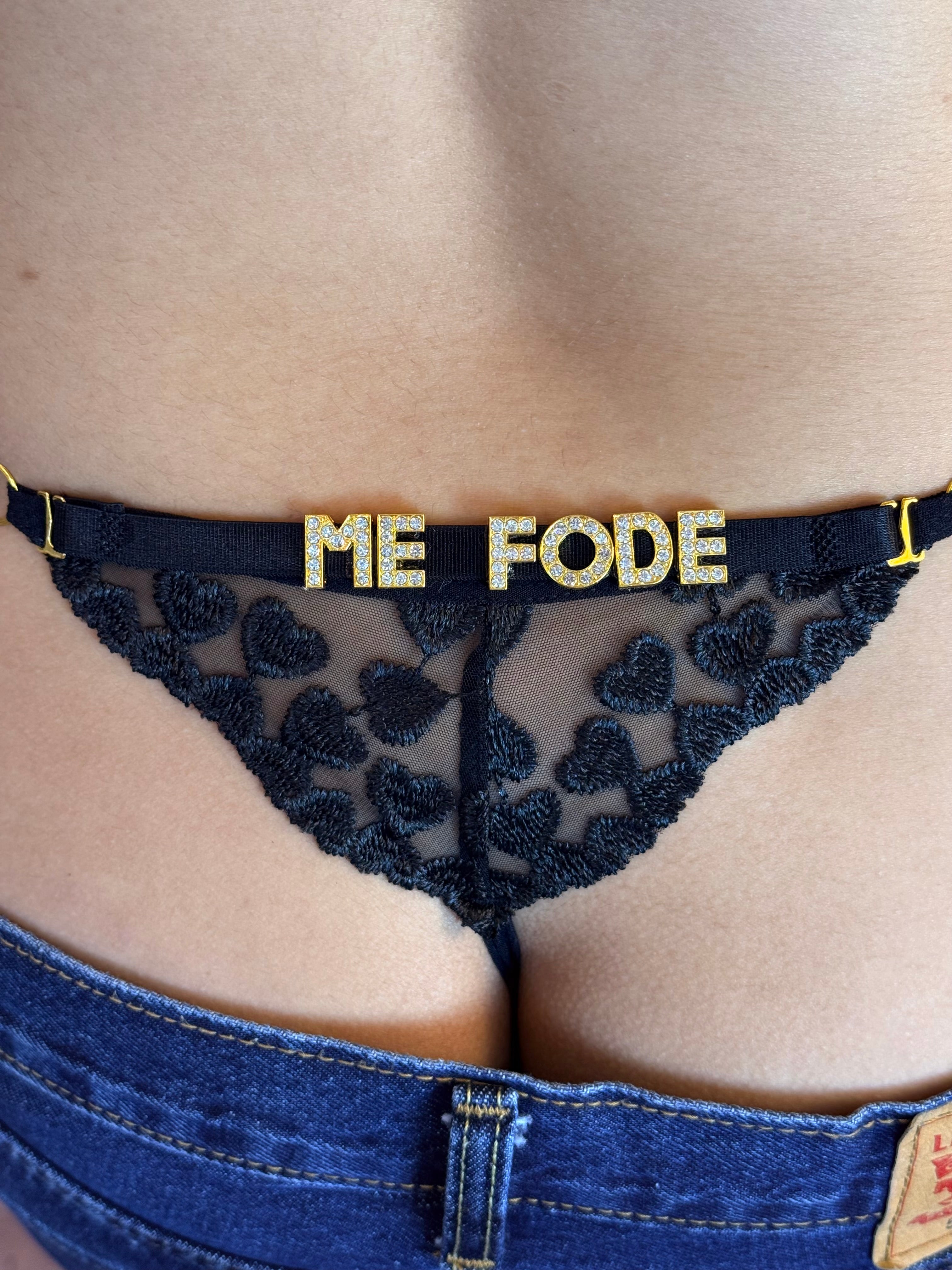 Calcinha com frase - Regulagem