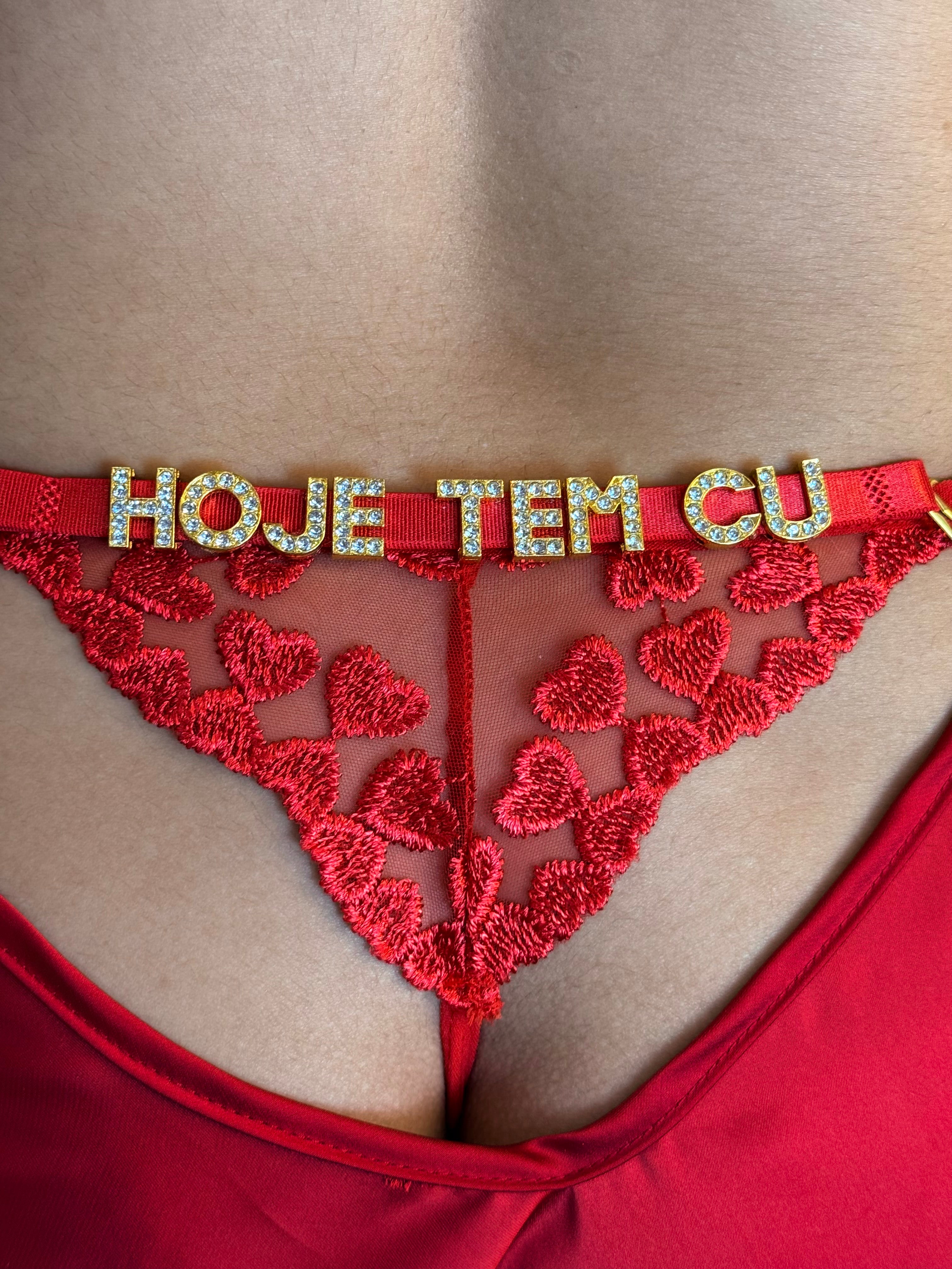 Calcinha com frase - Regulagem