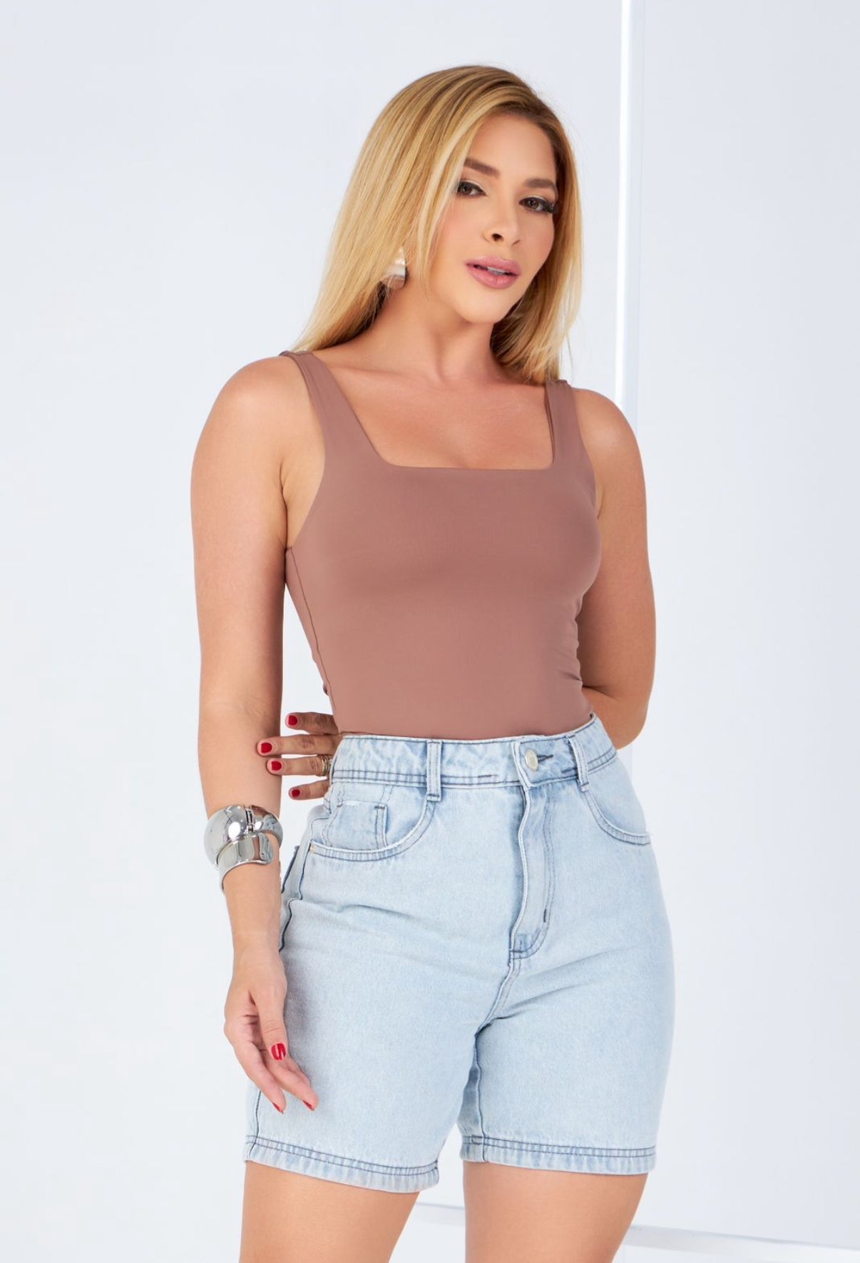 Short Jeans - Pedal Suellen - Claro