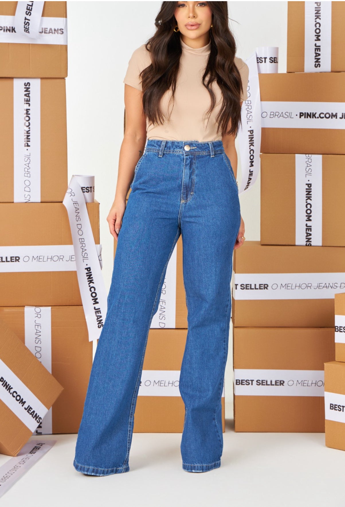 Calça Jeans Wide Leg - Manu - Clara