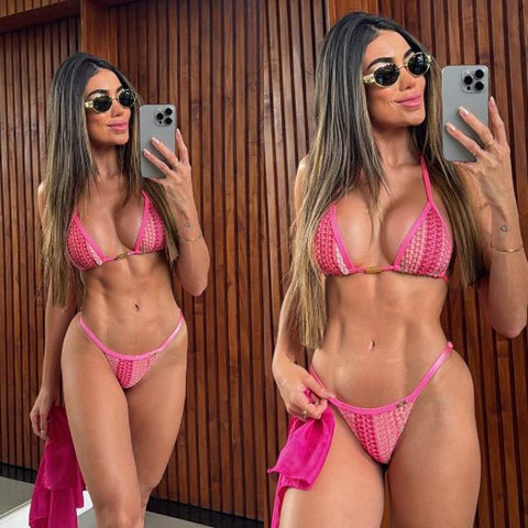 Biquíni Anita - Filó Rosa - Fiorella