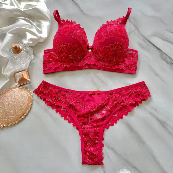 Conjunto Rendado - 1670 - Vermelho Divino