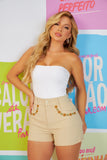 Short Jeans - Hot Raquele - Nude