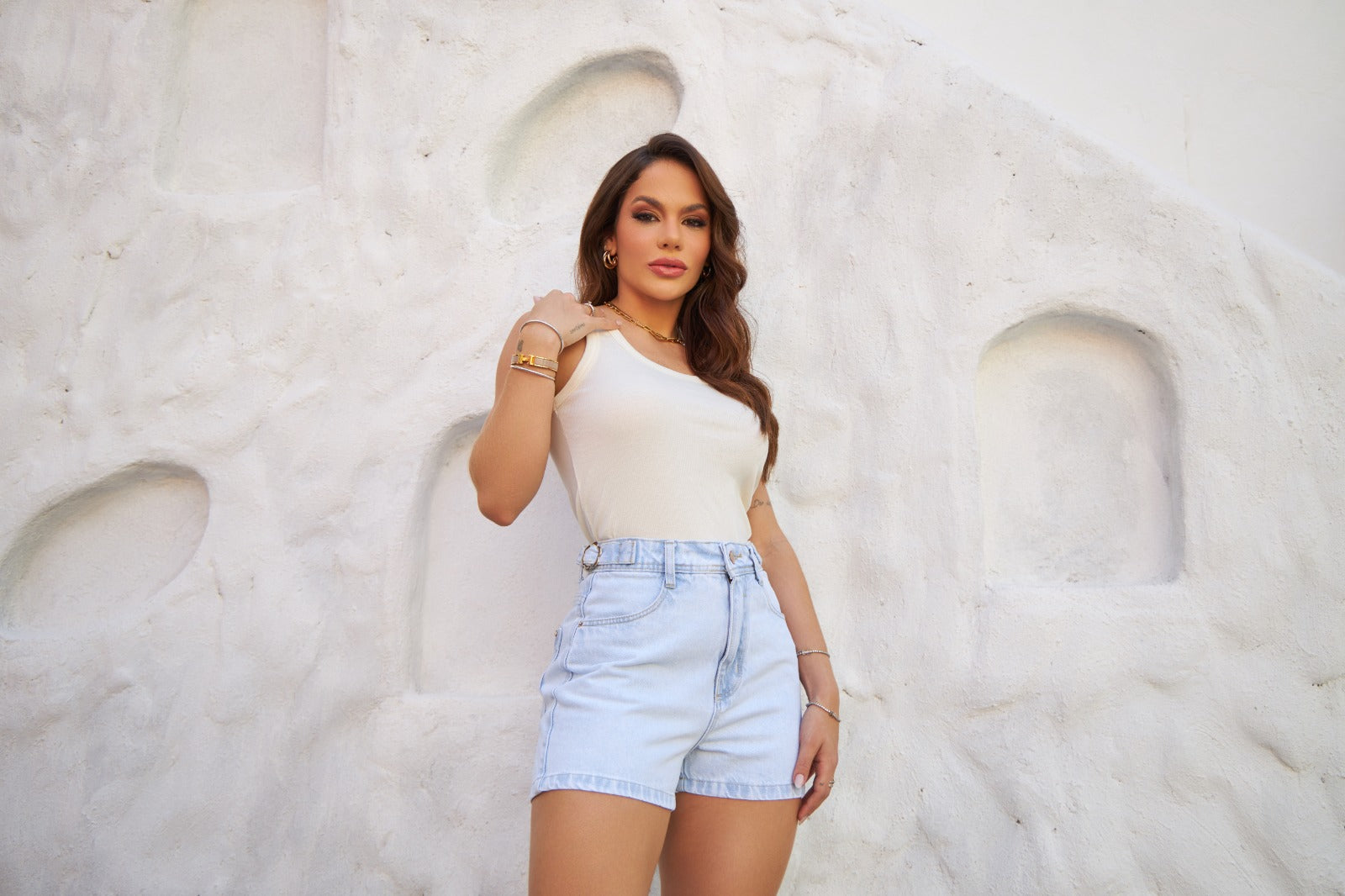 Short Jeans - Hot Florinda - Claro