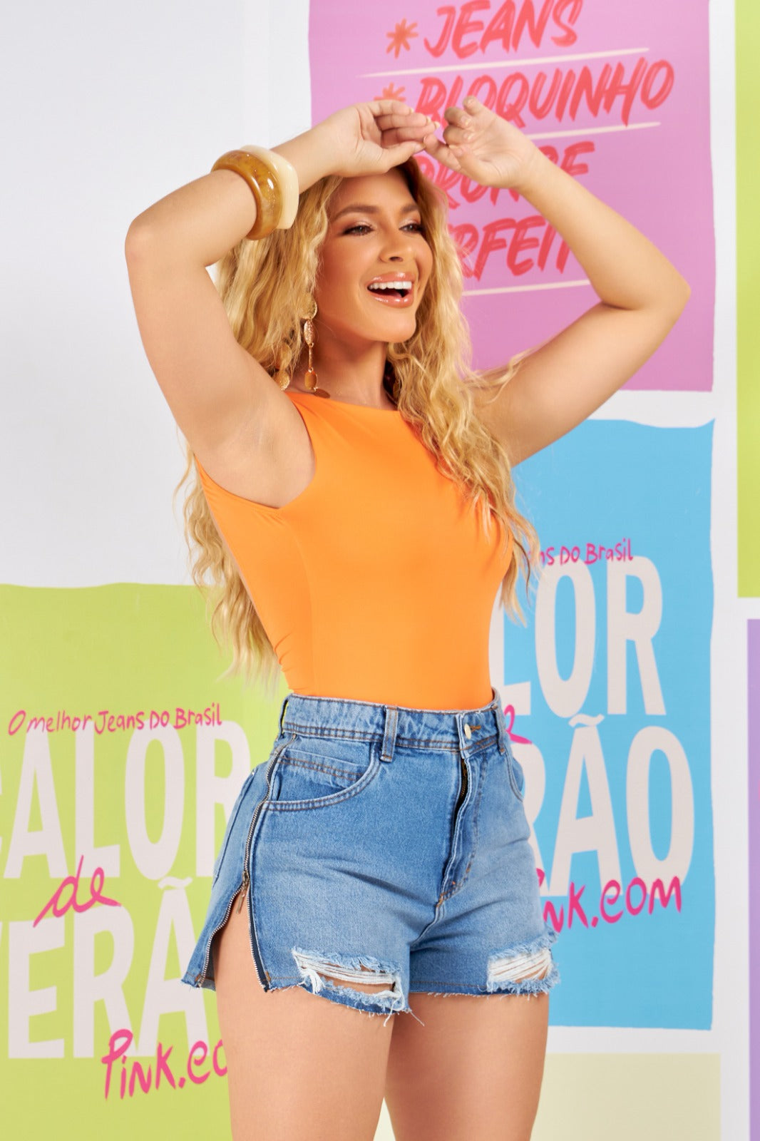 Short Jeans - Hot Ariel - Claro