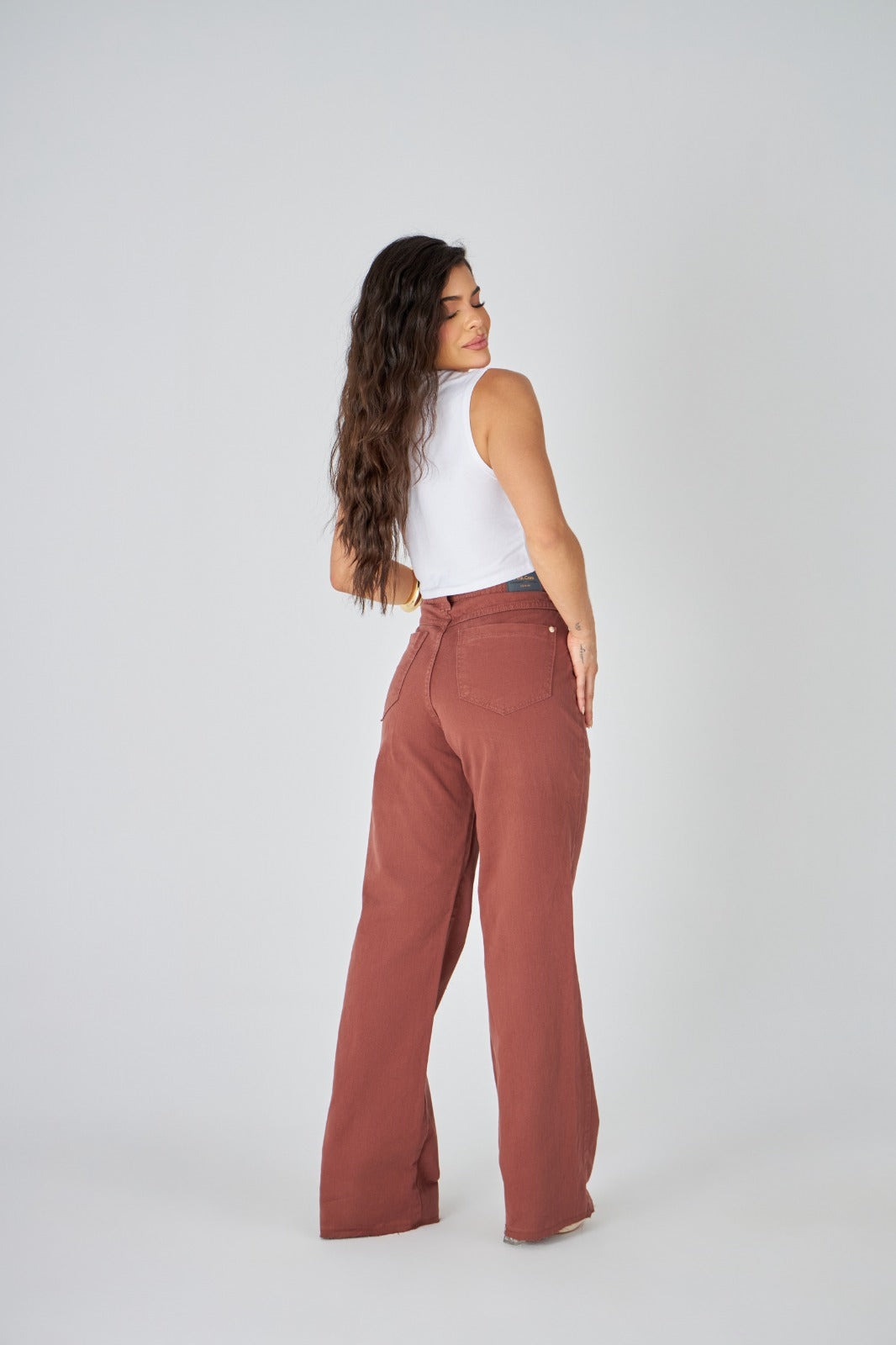 Calça Jeans - Valeria - Marrom