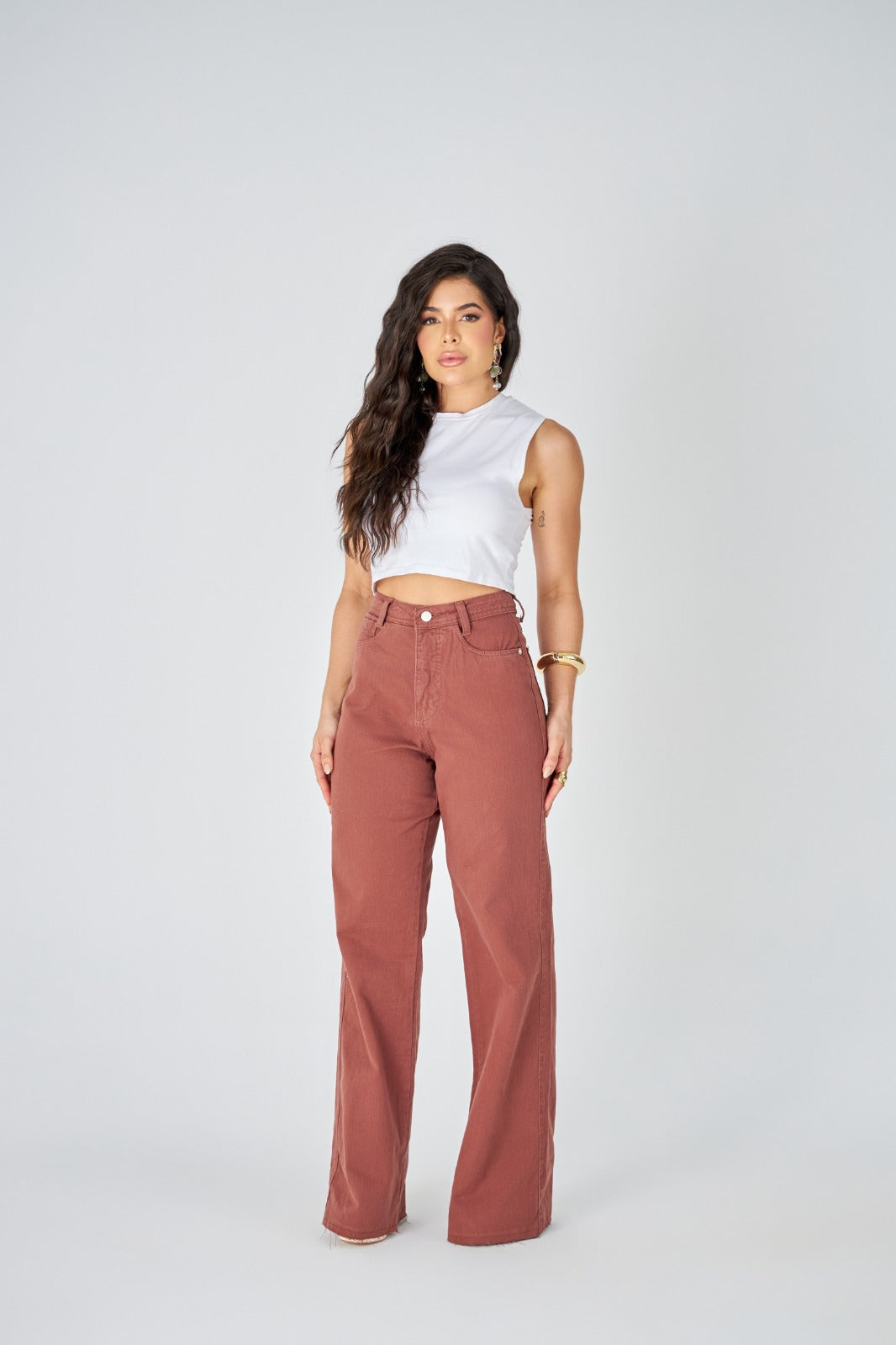 Calça Jeans - Valeria - Marrom