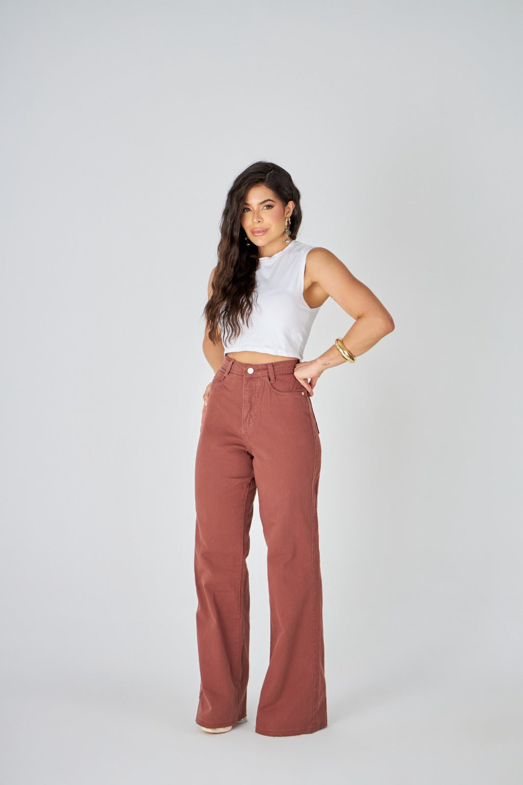 Calça Jeans - Valeria - Marrom