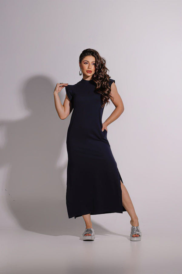 Vestido Mid Muscle - Algodão - Preto