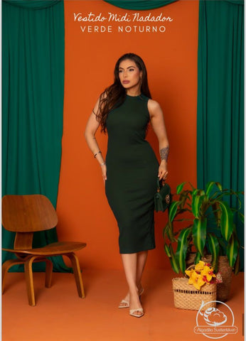 Vestido Midi - Nadador - Verde