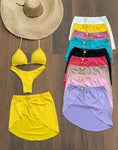 Biquíni Cortininha + Saia Maria Fernanda - Amarelo