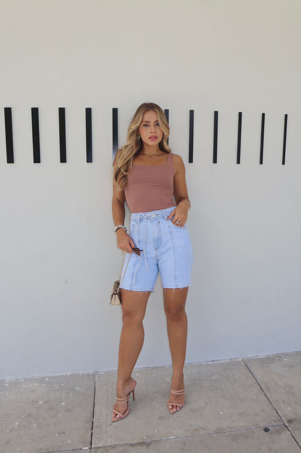 Short Jeans - Pedal Renata - Claro
