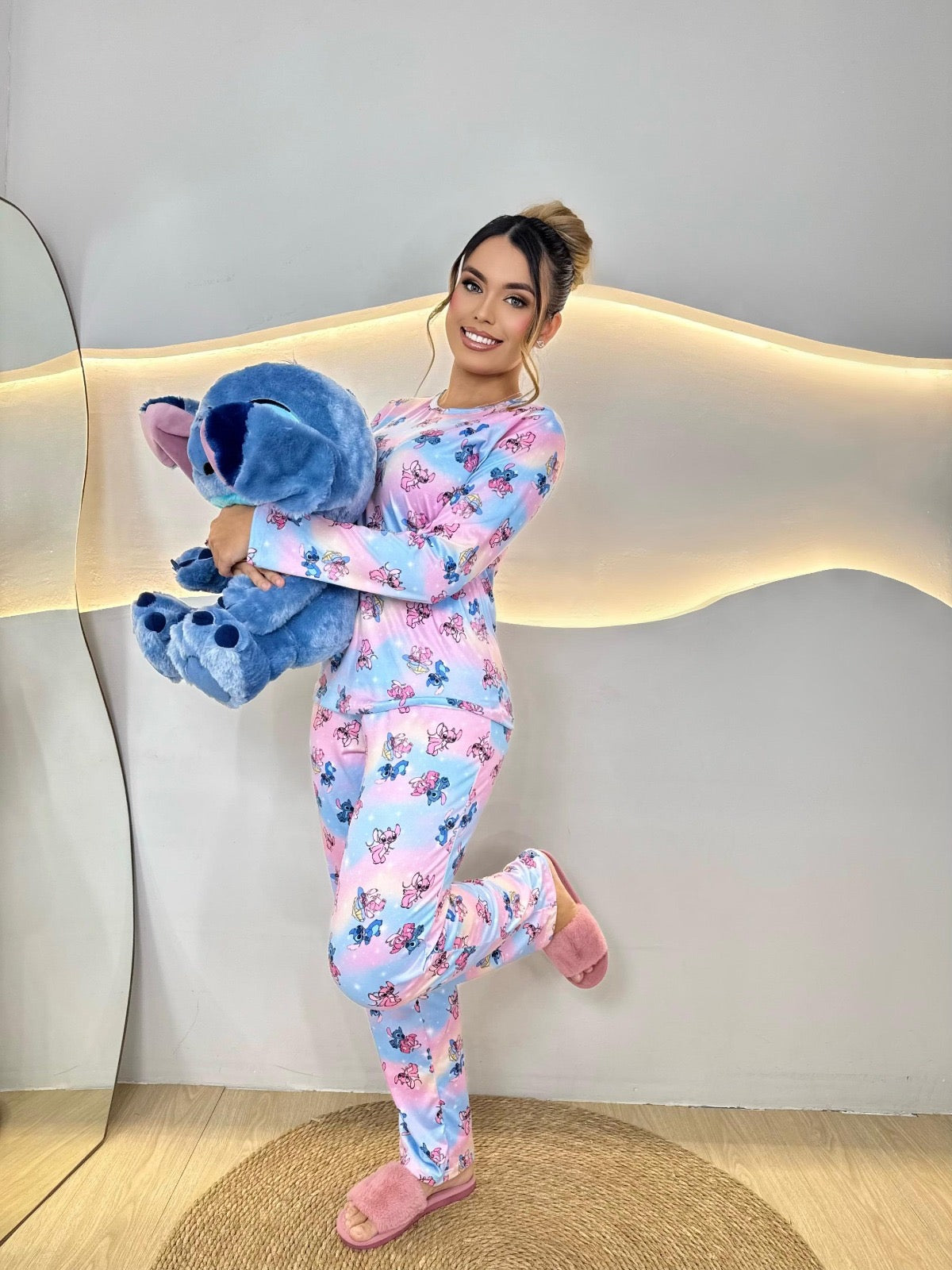 PIJAMA LONGO - STITCH E ANGEL