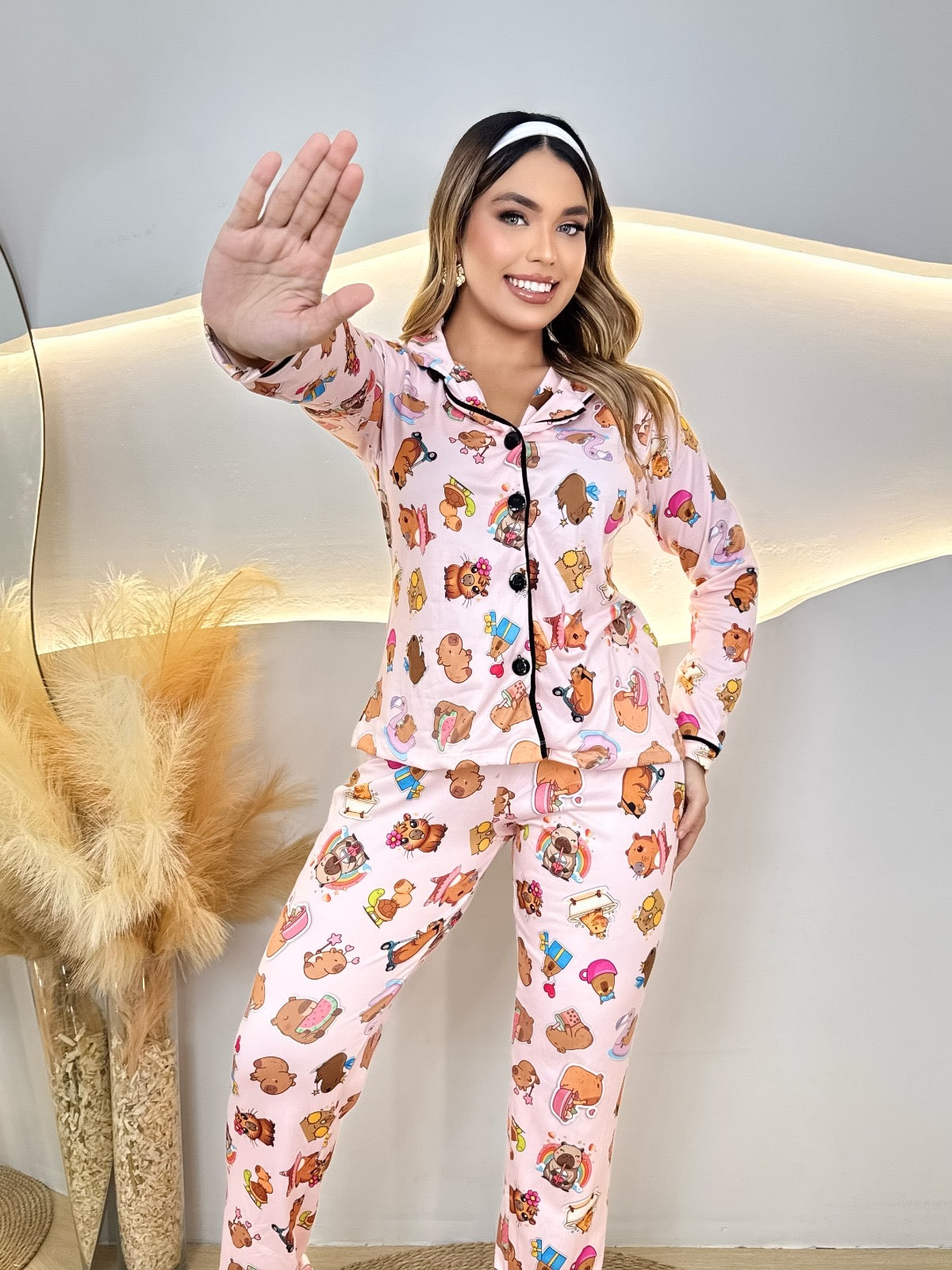 PIJAMA LONGO - AMERICANO - CAPIVARA BAILARINA