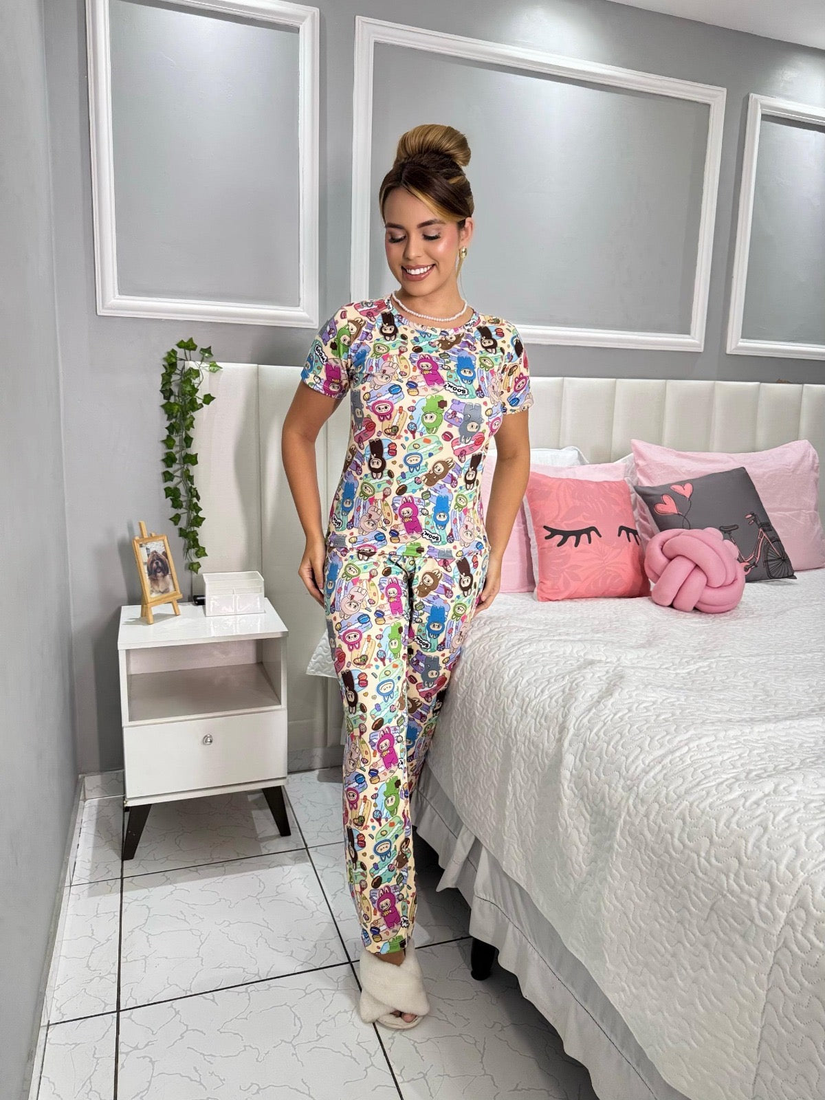 PIJAMA LONGO - MANGA CURTA - LABUBU