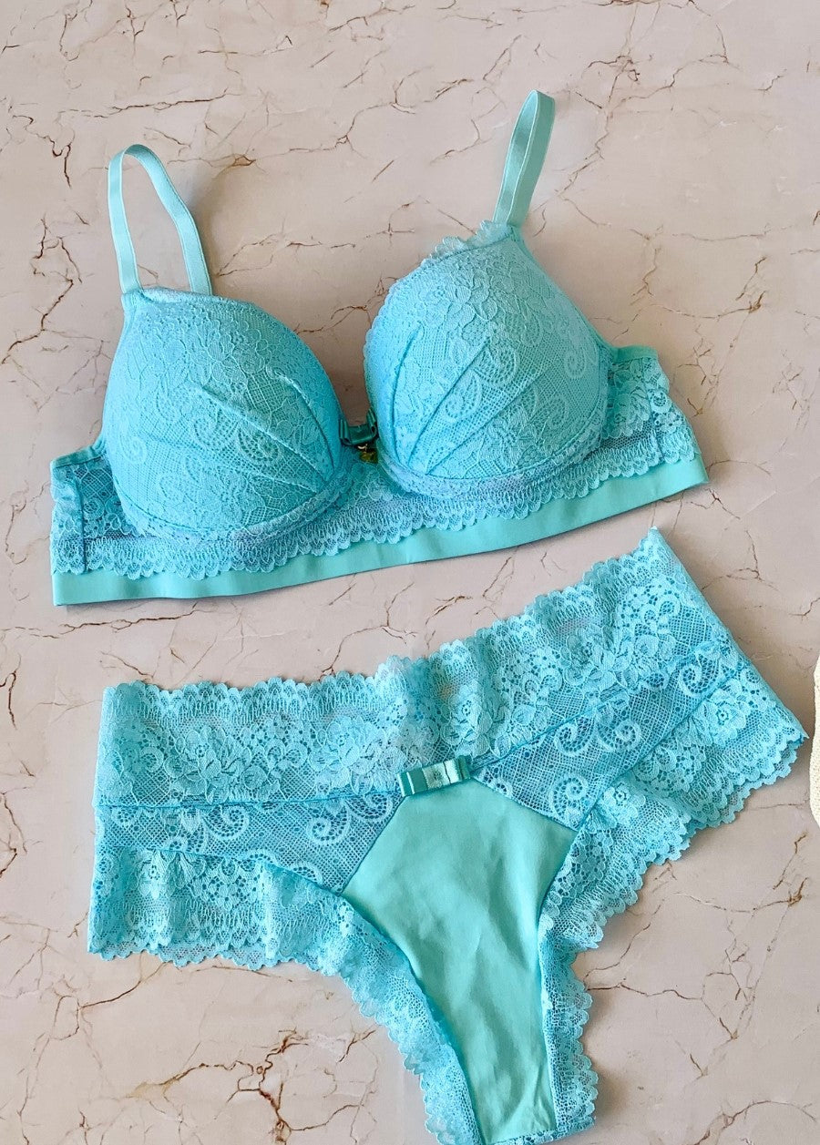 Conjunto Rendado - 1479 - Azul