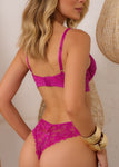 Conjunto Rendado - 1670 - Roxo