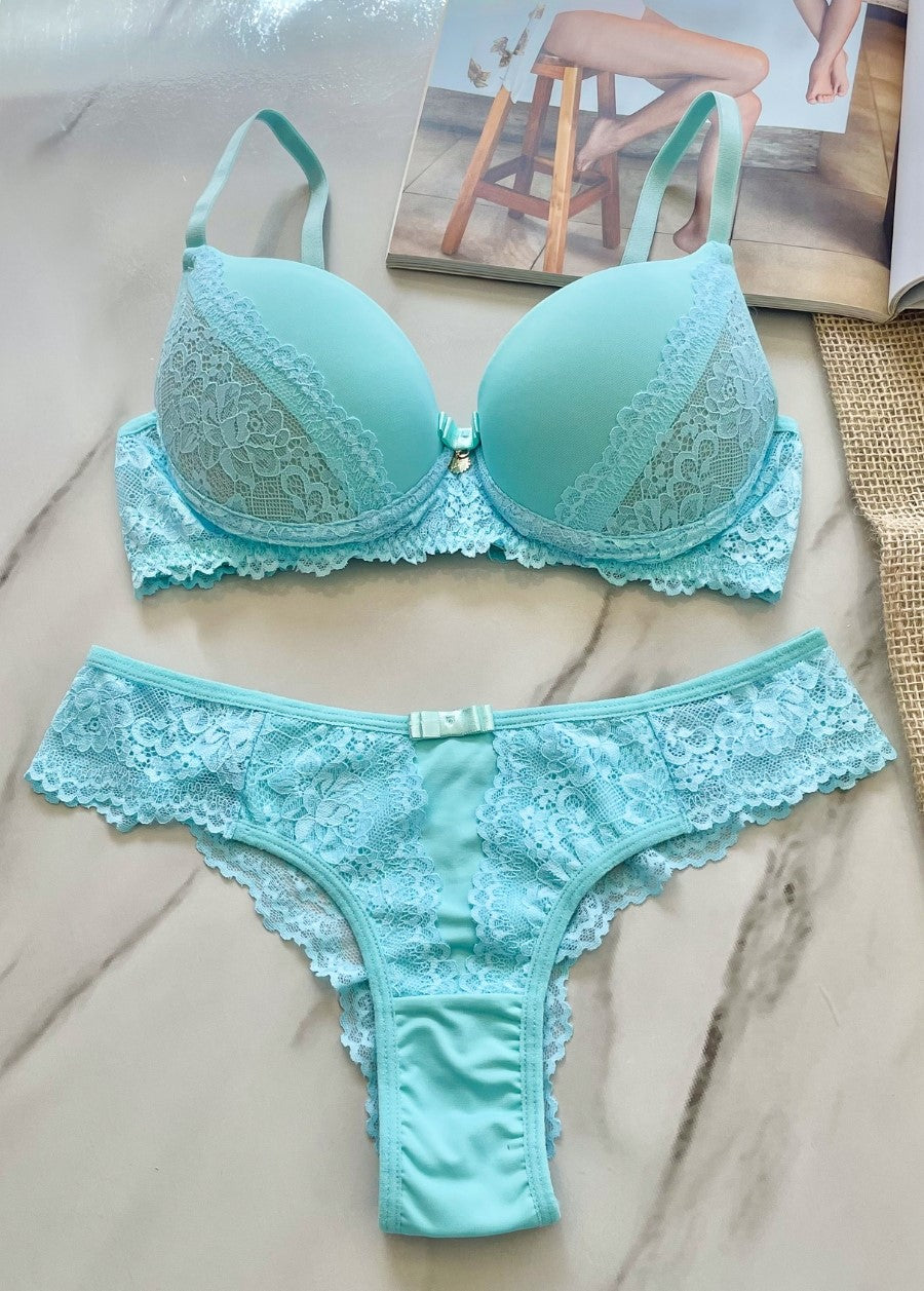 Conjunto Rendado - 1465 - Azul