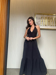 Vestido Longo - Coleção Boho - Preto -  Fiorella