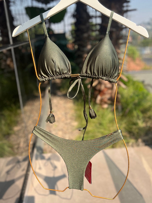 Biquíni Mariah - Glow Verde Musgo - Fiorella