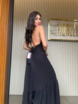 Vestido Longo - Coleção Boho - Preto -  Fiorella