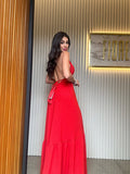 Vestido Longo - Coleção Boho - Vermelho -  Fiorella